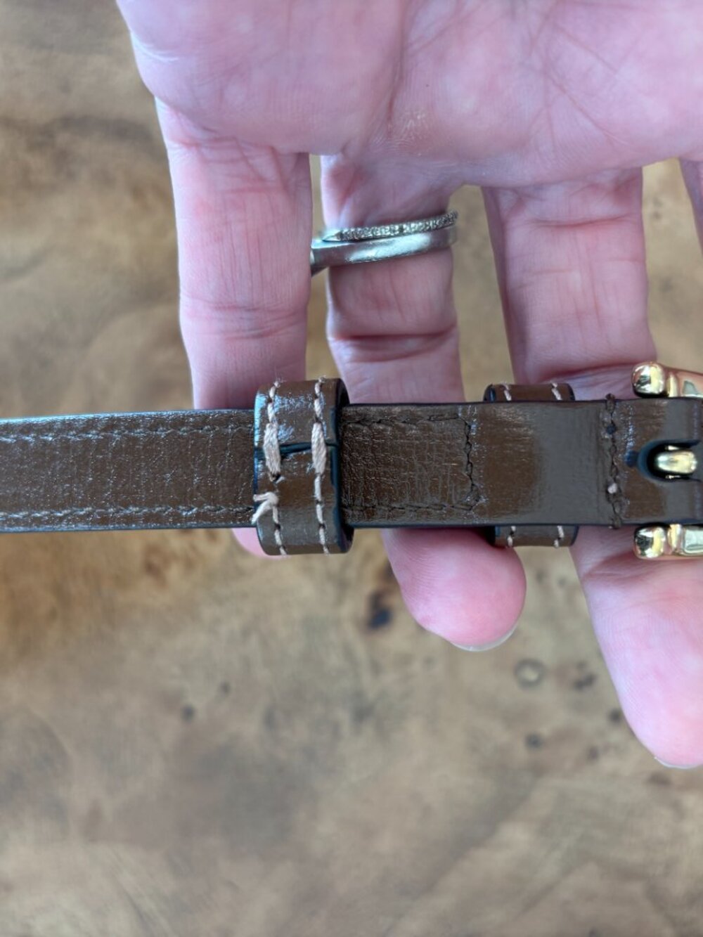 Gucci GG Supreme Monogram Small Horsebit 1955 Shoulder Bag Beige Brown Sugar - Picture 12 of 16